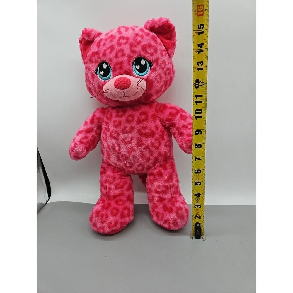 BUILD A BEAR HOT PINK CANDY SWEET SCENTS LEOPARD‎ KITTY PLUSH DOLL TOY